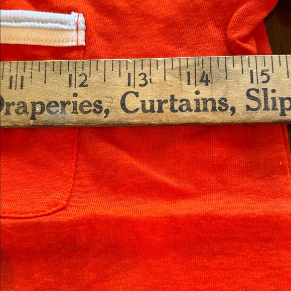 J. Crew XXS orange with white trim tee - Picture 4 of 5